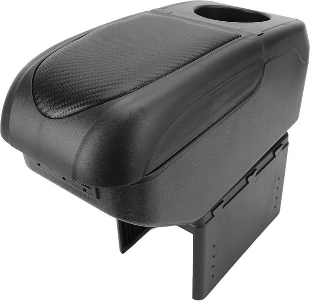 Neoglint Universelle Auto-Armlehnenbox in Schwarz mit 6 USB-Ladeanschlüssen und doppelschichtiger Organizer-Konsole - Bild 1