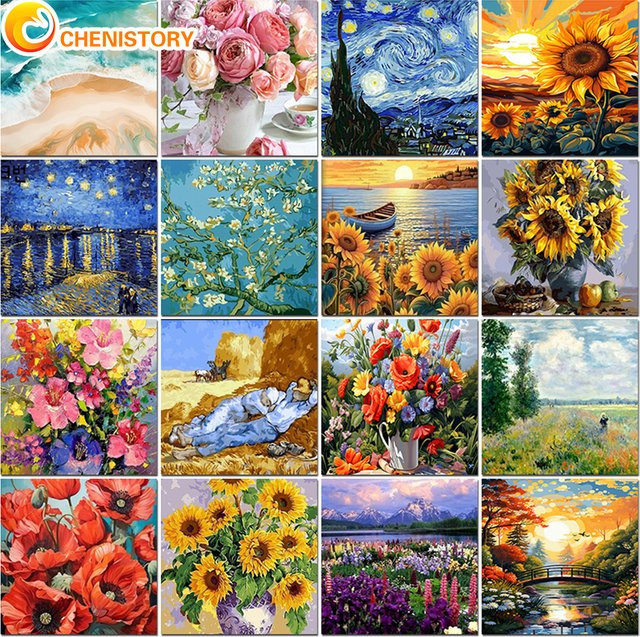 CHENISTORY Van Gogh Malen nach Zahlen, DIY-Kit, Leinwand - Bild 1