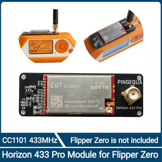 Flipper Zero CC1101 Externes Modul 433MHz Hochleistungs-Sub-GHz-Antennen-Erweiterungsplatine für Langstrecken-Entwicklung - Bild 1