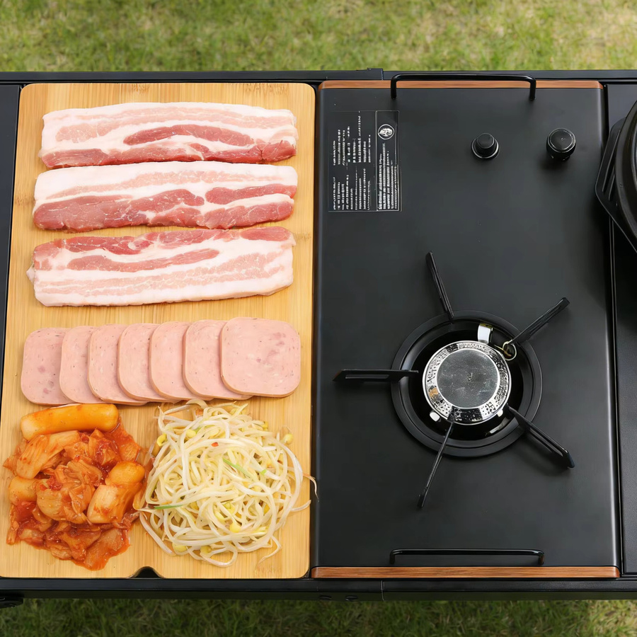 Pandatour Camping IGT Gasherd One-Unit mit One Click Ignition, tragbarer Desktop-Klappherd für Wandern und Camping, Schwarz, B/T/H: 36 x 25 x 13 cm - Bild 2