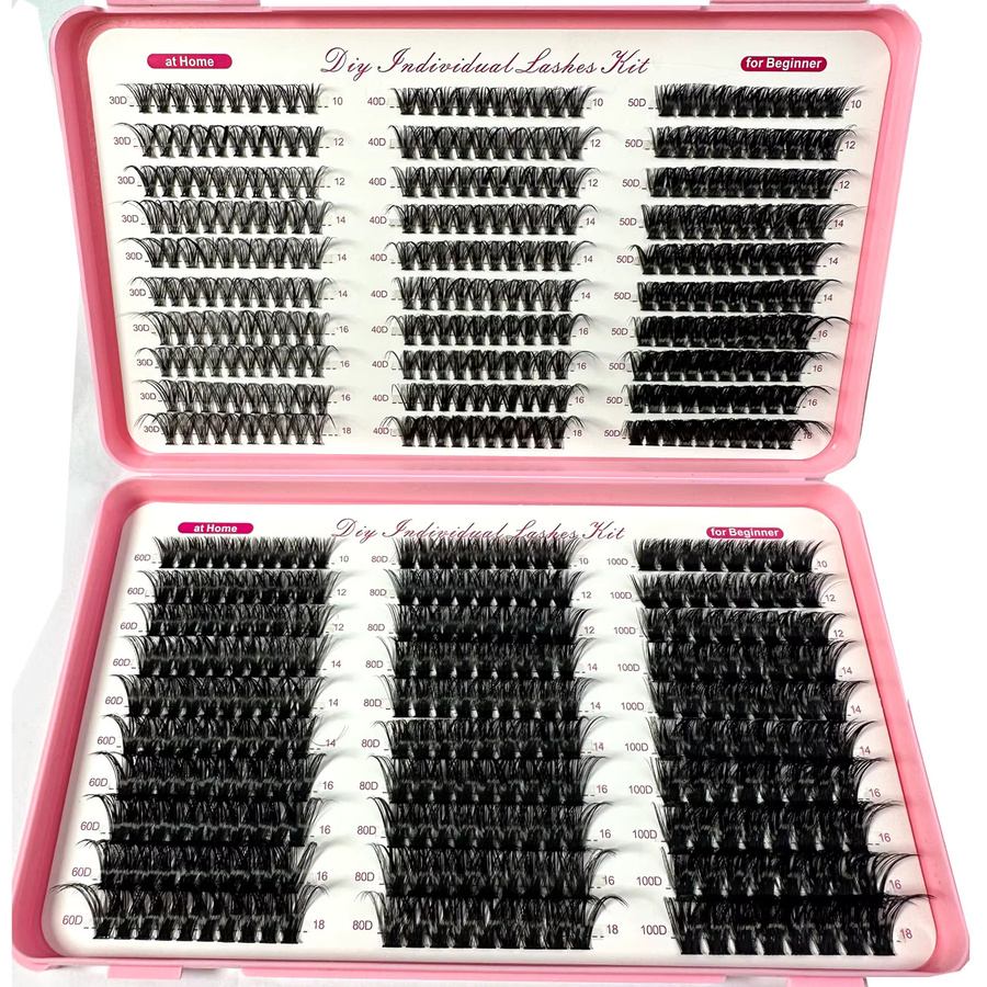 LYBCG Cluster Wimpern, Black, Unisex - Bild 4