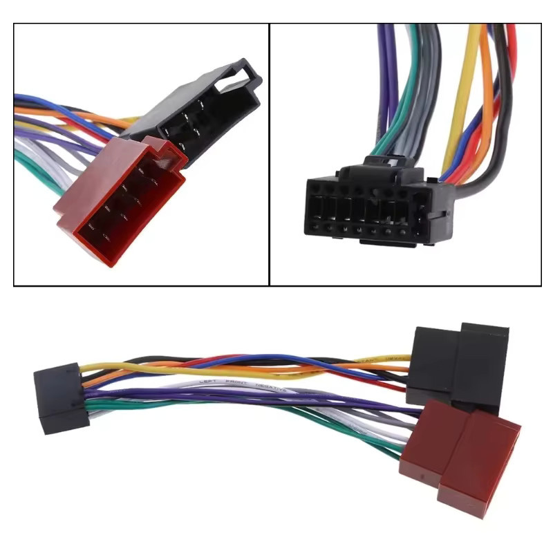 WYMECT 16-Pin ISO Verkabelungsadapter für Kenwood Autoradios, Audio-Konverter in Multicolour - Bild 4