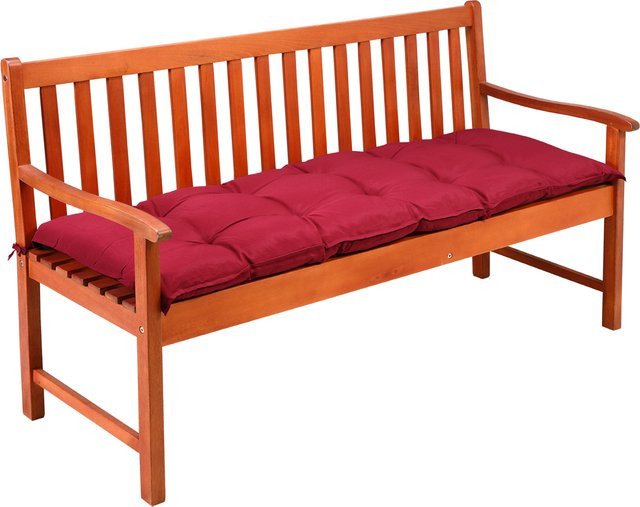 DETEX Bankauflage aus Polyester in Dunkelrot, wetterfest und wasserabweisend, B/T/H: 145 x 45 x 8 cm - Bild 1