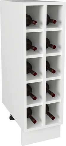 VCM Weinregal Esilo in Weiß als Küchenregal für Flaschen, H x B x T: 82 x 25 x 44 cm - Bild 1