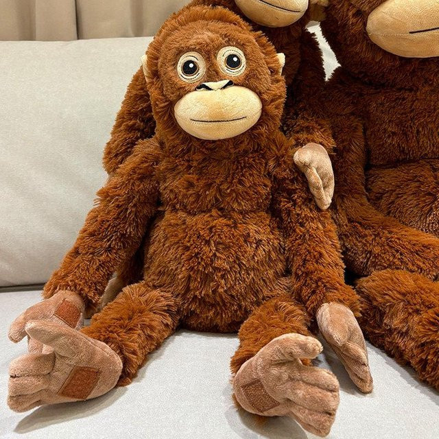 Linyi toy Gorilla Orang-Utan Plüschtier, Braun, 85-90cm - Bild 1