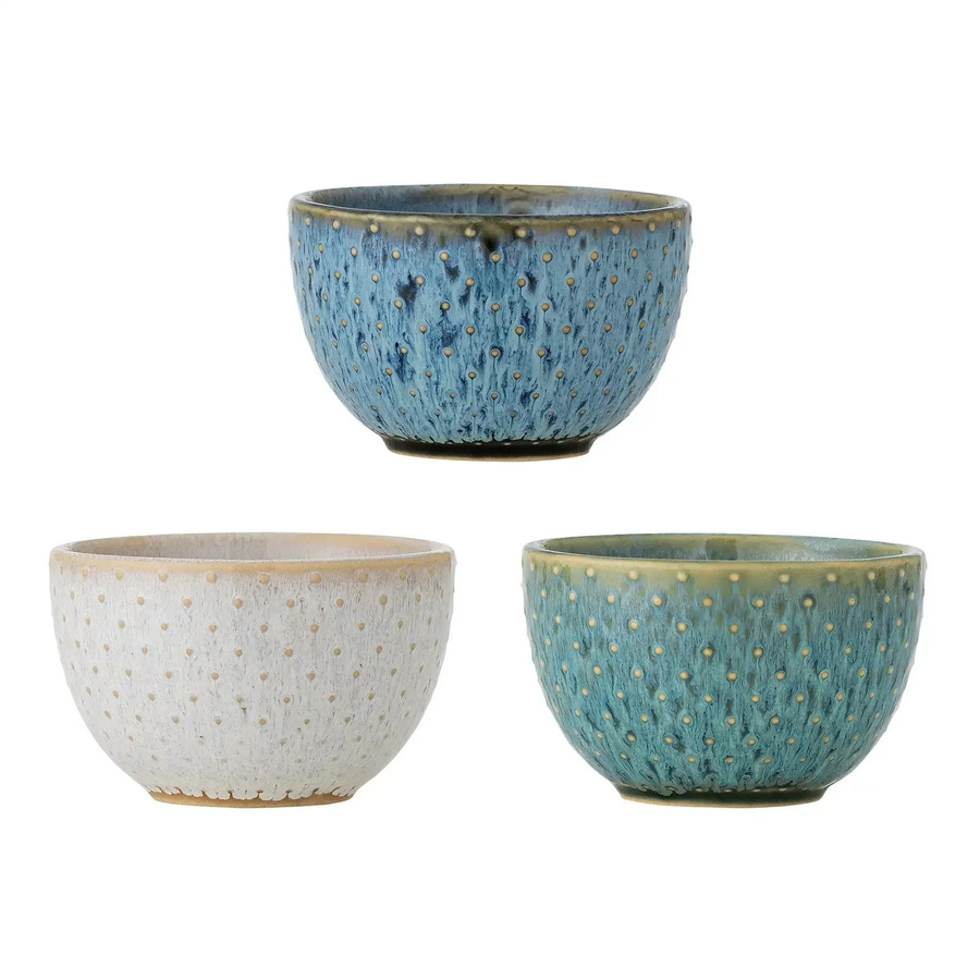 Bloomingville Schale Harriet aus Steingut in Blau 3er-Set - Bild 1