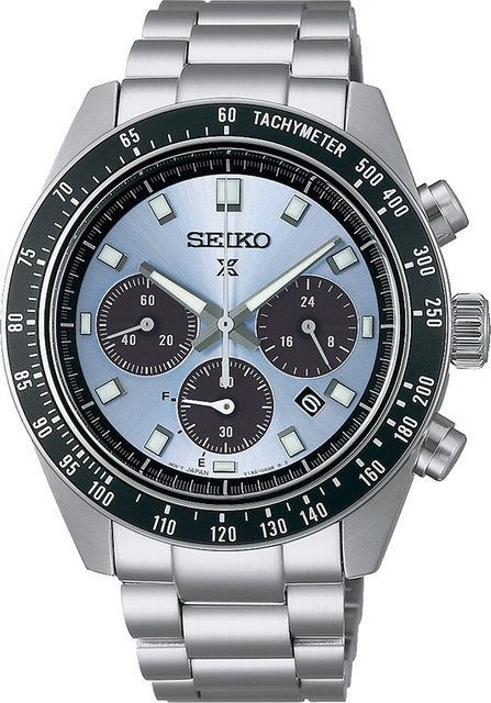 Seiko Chronograph, Solar, Edelstahl, Blau, 40 mm, Herren - Bild 1