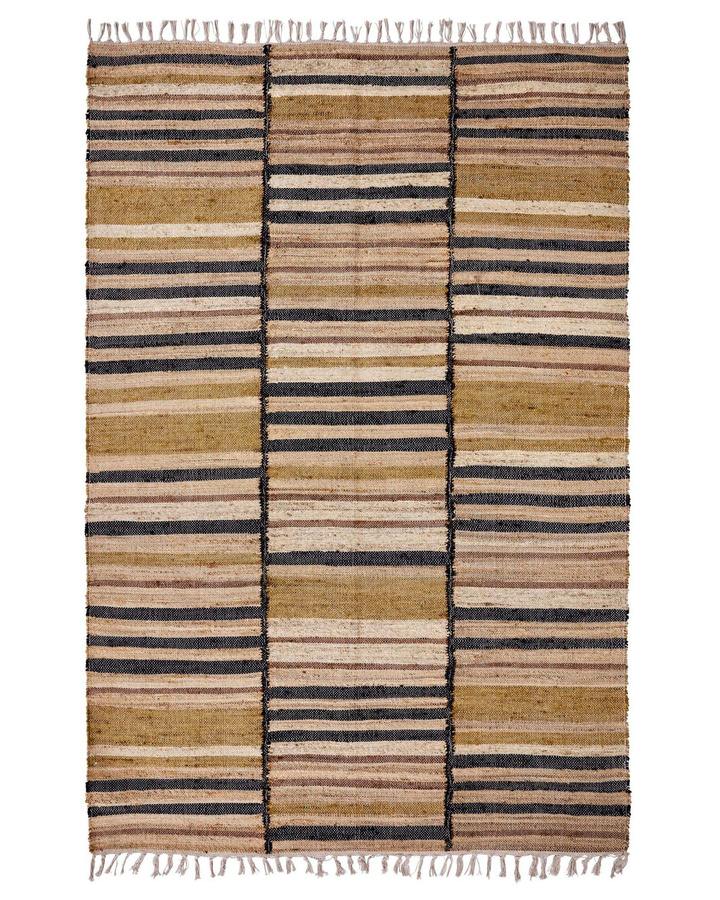House Doctor Teppich Listra in Multicolor mit Streifen aus Jute und Baumwolle, B: 160 cm, L: 230 cm - Bild 1