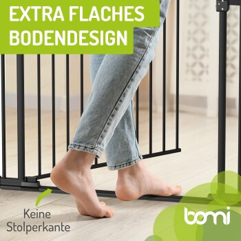 bomi Türschutzgitter Merle FlatStep schwarz XS aus Metall mit Verschraubung, Breite: 63-217 cm - Bild 2