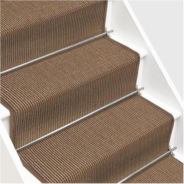 Karat Sisal-Treppenteppich Sylt in Beige und Braun mit rutschfester Unterseite auf Maß - Bild 1