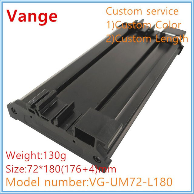Vange DIN-Schienen-35-mm-Modulhalterung Anschlussdose UM72 mit PA-Platten und PVC-Gehäuse in Grün und Schwarz, B/H: 72 x 180 mm - Bild 1