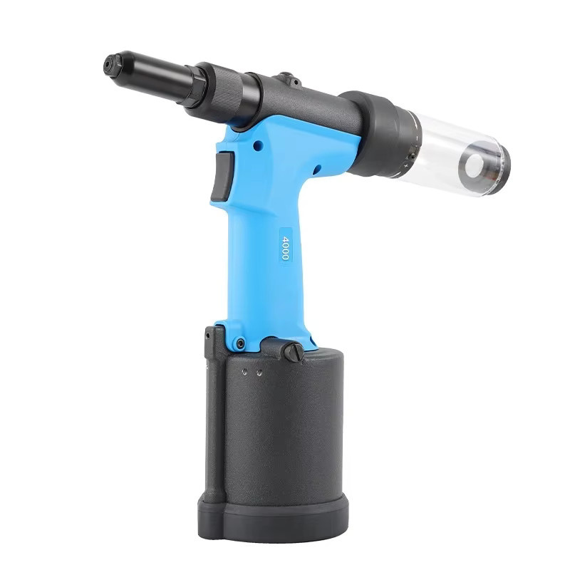 Pneumatische Nietpistole aus Edelstahl in Blau für 6,4 mm Nieten - Bild 6