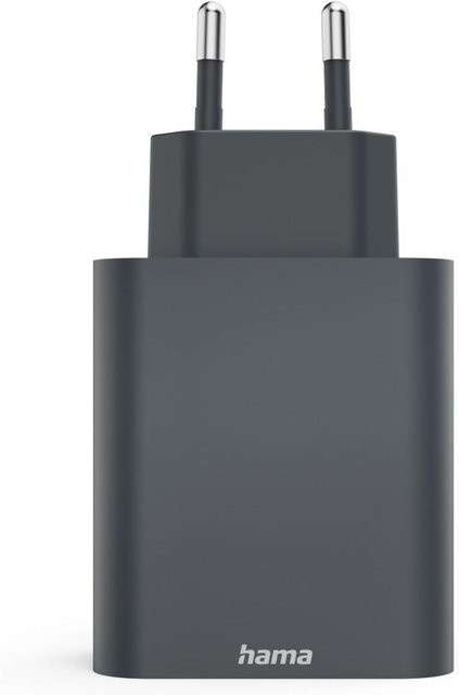 Hama Schnellladegerät mit 65 W Leistung, 2x USB-C und 1x USB-A, PD, Anthrazit - Bild 1