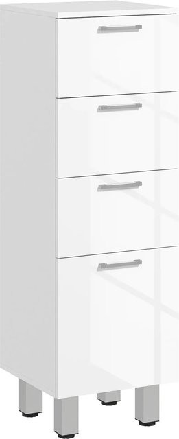 kleankin Badezimmerschrank aus Spanplatte in Weiß, H x B x T: 93 x 30 x 30 cm - Bild 1