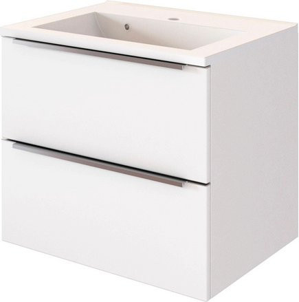 HELD MÖBEL Waschtisch Garda in Weiss, modern und wandmontiert, B/H/T: 60 x 54 x 39 cm - Bild 1