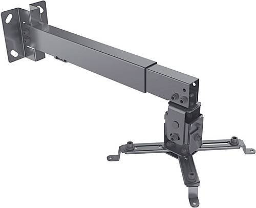 Manhattan Beamer-Wandhalterung in Schwarz, neigbar und schwenkbar mit maximalem Boden-Decken-Abstand von 43 cm und maximalem Wandabstand von 56 cm - Bild 1