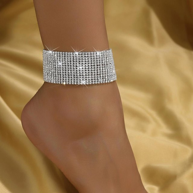 Lucky Star Jewelry Fußkettchen, Strass, Brown, Damen - Bild 1