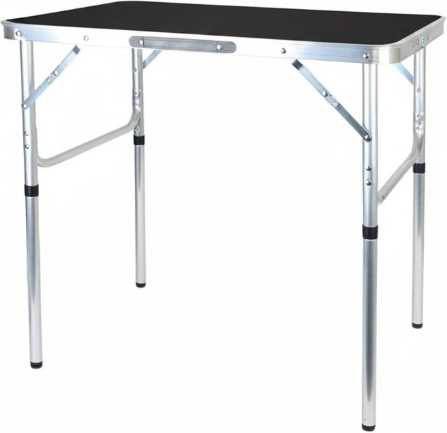 Relaxdays Campingtisch für Outdoor-Aktivitäten, klappbar und höhenverstellbar, Schwarz, B/T/H: 75 x 55 x 70 cm - Bild 1