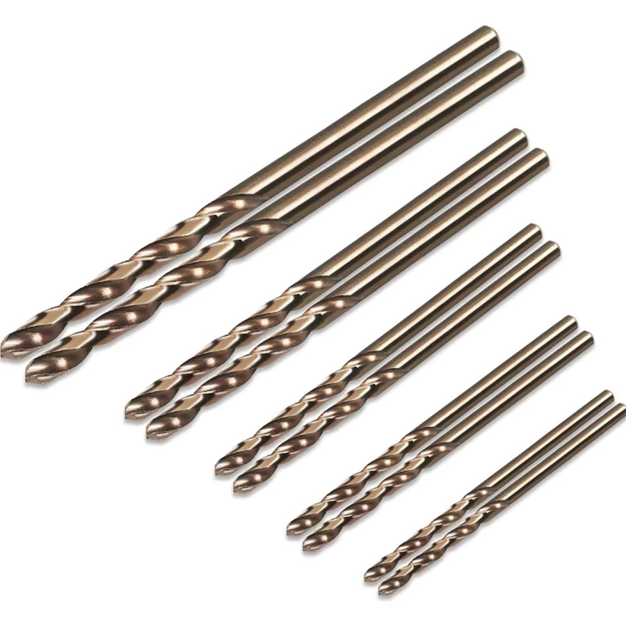 Vibratite 10er Set HSS M35 Kobalt Bohrer mit Rundschaft für Edelstahl und Eisen, Durchmesser: 1 mm, 1,5 mm, 2 mm, 2,5 mm, 3 mm - Bild 2