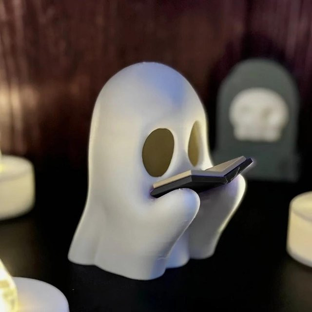 Halloween Geistergott-Figur, 3D-gedrucktes Gelenk-Spielzeug, weiß, ab 14 Jahren - Bild 1