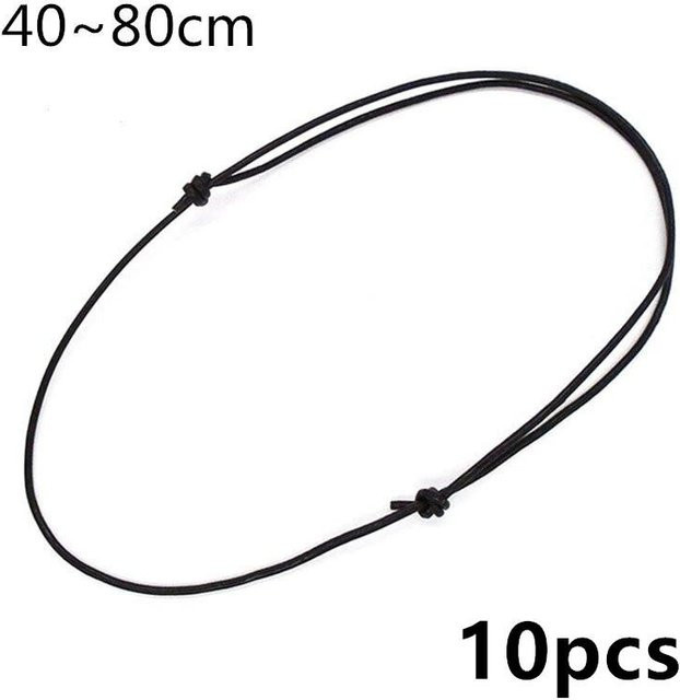 Halskette Leder, Schwarz, Verstellbar, 40-80 cm, Unisex - Bild 1