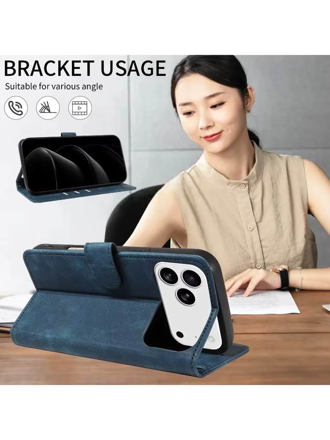 EAACAA TPU-Leder-Handyhülle mit Kartensteckplatz und Ständer für Samsung Galaxy A05 A06 A16 A26 A25 A35 A36 A54 A56 in Blau und Grün - Bild 7