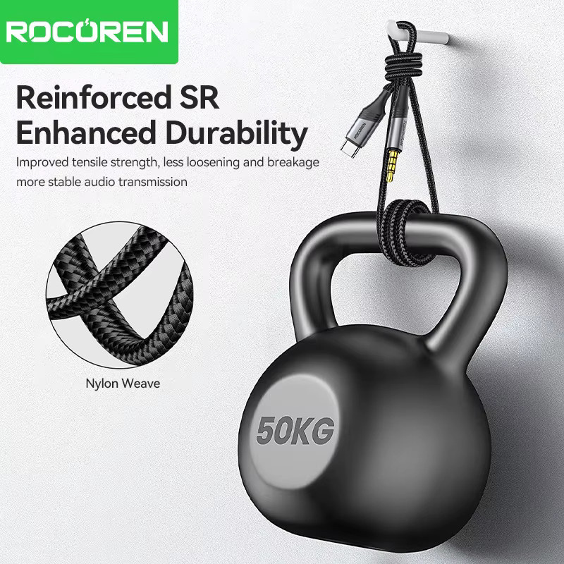 Rocoren USB-C auf 3,5 mm AUX-Kabel in Schwarz für Hi-Fi-Sound mit Klinkenanschluss für Handys, Laptops und Tablets - Bild 4