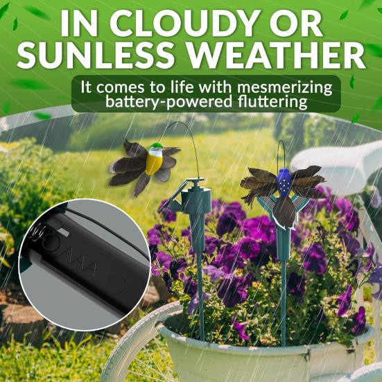 Lumex Solar-Libellen Gartenstecker Set mit beweglichen Flügeln, dekorative fliegende Libellen in Multicolor, 2 Stück - Bild 4