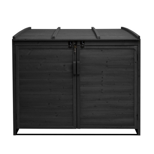 MVG Mülltonnenverkleidung MVG-H75b XL für 2 bis 4 Mülltonnen, grau, B/H/T: 138 x 138 x 105 cm - Bild 5