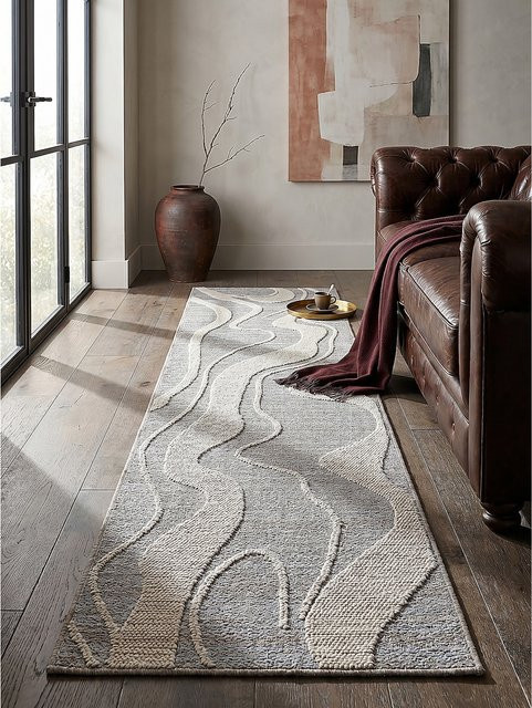 LEAM Kadima Design Läufer abstrakt Grau B: 78 cm, L: 230 cm - Bild 1