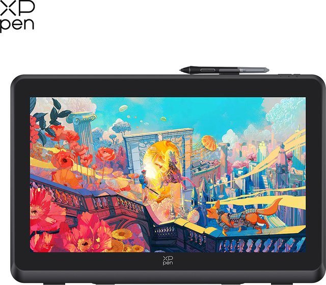 XPPen Artist 22 Plus Grafiktablett-Monitor in Schwarz mit 22 Zoll Display, 16K Druckstufen und X3 Pro Smart Stylus, 130% sRGB, kompatibel mit Android, Windows und Mac - Bild 1