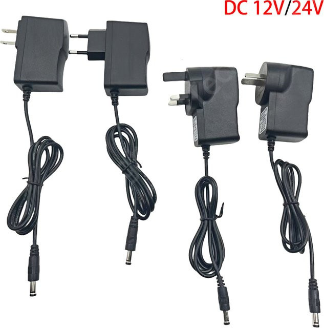 Asign Universal-Netzteiladapter für LED-Streifen, DC 12V 24V, Farbe Schwarz - Bild 1