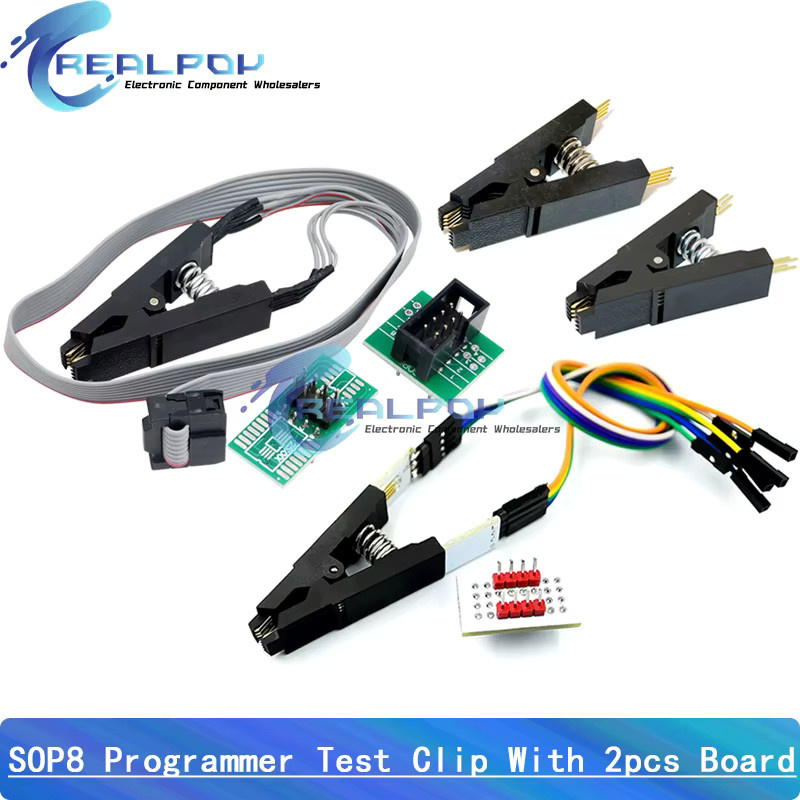 REALPOY CH341A CH341B USB-Programmiermodul für EEPROM Flash BIOS mit Testclip für SOP8 SOP16 SOIC8 SOIC16 - Bild 2