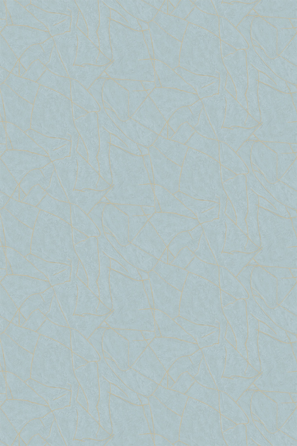 Élitis Tapete Kintsugi VP 1004 40 in Gold, Silber und Blau mit abstraktem Design aus Vinyl - Bild 1