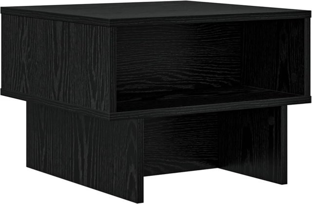 vidaXL Couchtisch in Schwarz und Eichen-Optik, moderner Couchtisch aus Holzwerkstoff, B/T/H: 46 x 46 x 35 cm - Bild 1