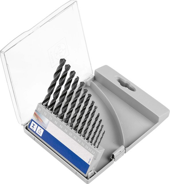 LUX-TOOLS Metallbohrer-Set 13-teilig aus Stahl in Silber - Bild 1