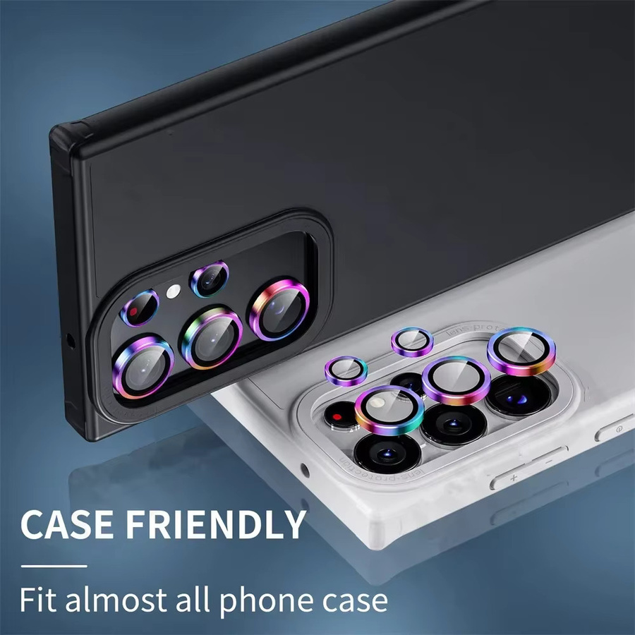 Kameraobjektivschutz aus Titanlegierung und gehärtetem Glas für Samsung Galaxy S25 Ultra, S26 Ultra, S24, S23 und S22 Ultra in Purple und Multicolour - Bild 5