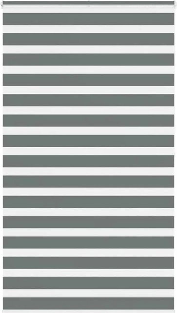vidaXL Doppelrollo Day and Night Dunkelgrau gestreift aus Polyester B/H: 120 x 200 cm - Bild 1