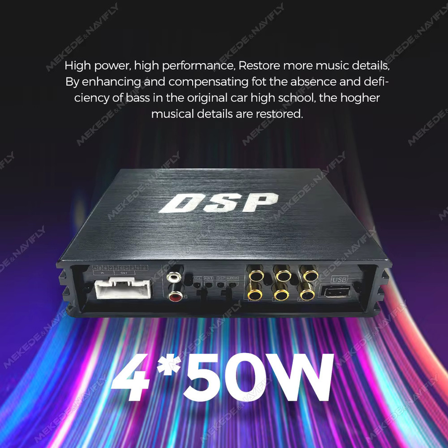 MEKEDE Android Auto-Audio Spezialverstärker mit DSP-Digitalem Audioprozessor, 4*50W, USB, Bluetooth und AUX-Eingang - Bild 2
