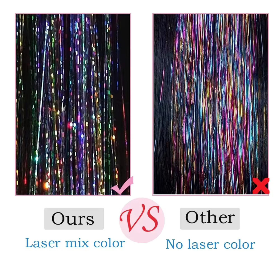 Lansa Haarverlängerungen Synthetisch, Glitzernd, 120 cm, Damen - Bild 2