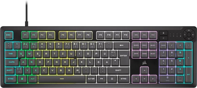 Corsair K55 CORE RGB Gaming-Tastatur mit Membran-Technologie in Grau/Schwarz und QWERTZ-Layout - Bild 2