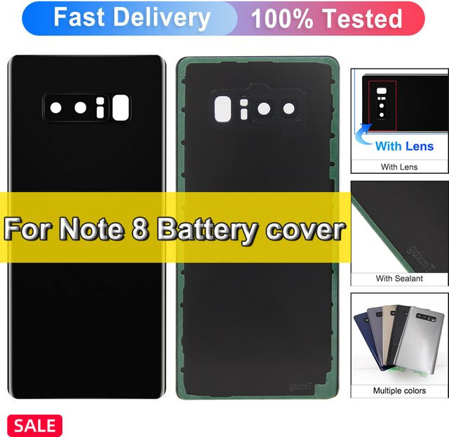 Samsung Galaxy Note 8 N950 N950F N9500 Ersatz Rückseite Rückabdeckung mit Klebstoff in Gold oder Schwarz - Bild 1