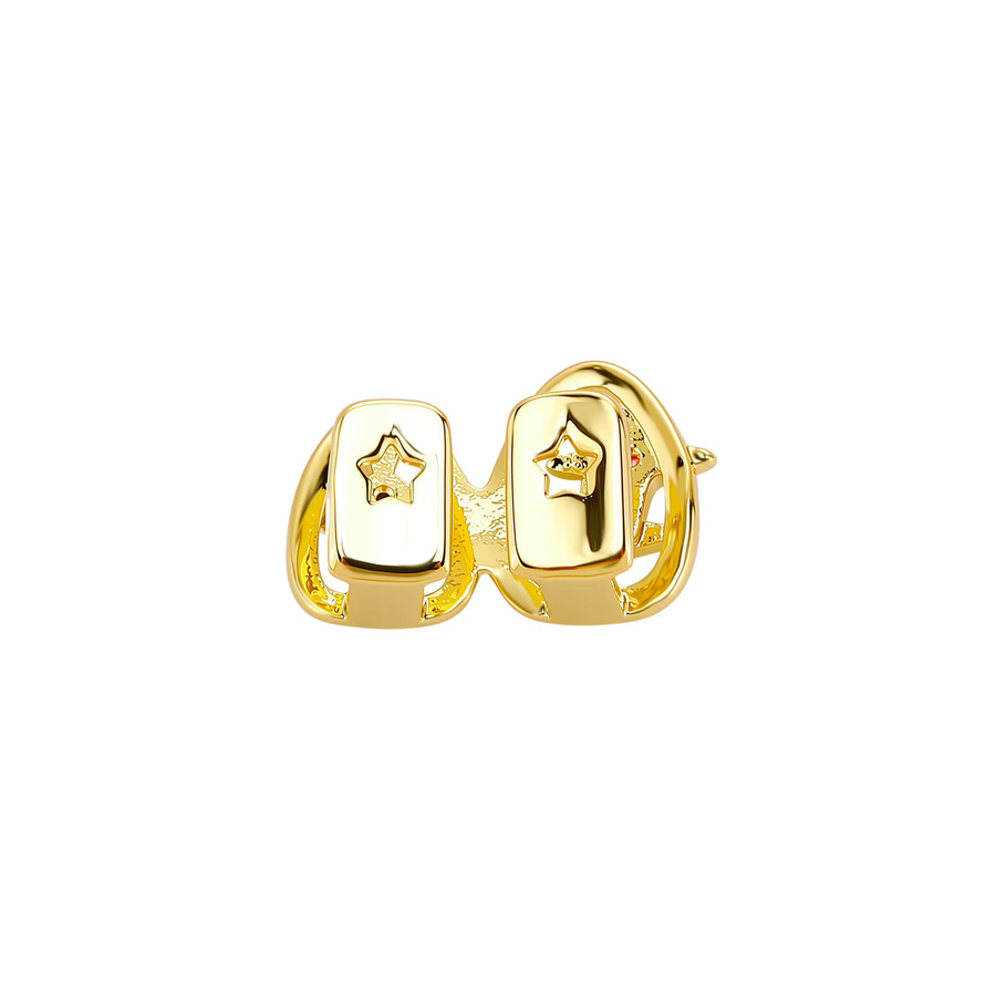 TOPGRILLZ Grillz, Vintage, Kristall, Gold, Unisex - Bild 2