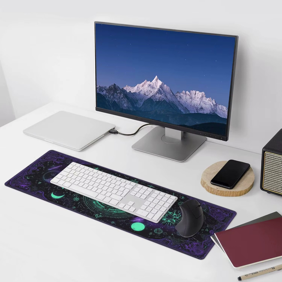 Goth Gaming Mouse Pad XL Schreibtischunterlage mit genähten Kanten in Multicolour - Bild 6