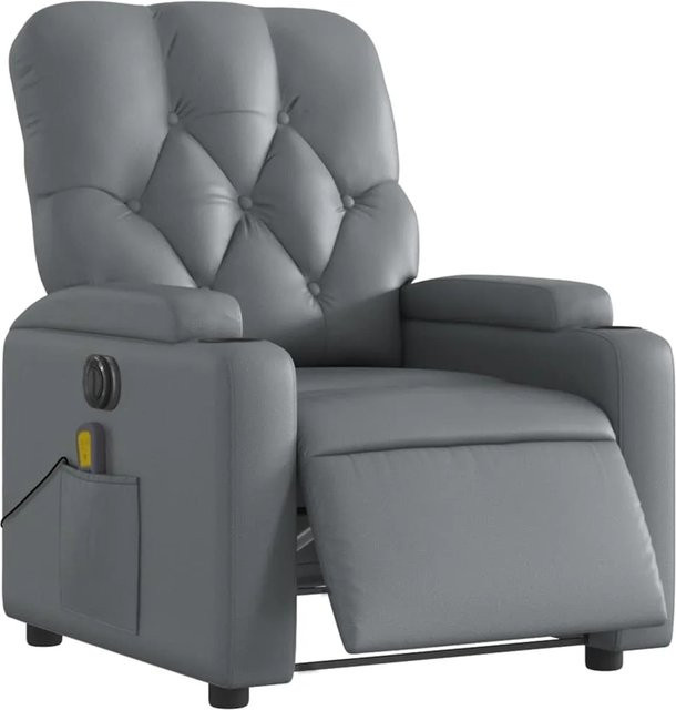 vidaXL Massagesessel Elektrisch Grau Kunstleder Modell 1 - Bild 1
