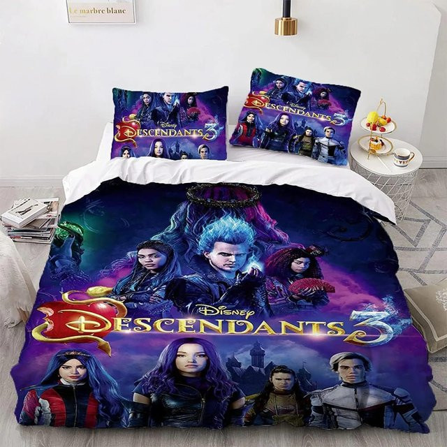 Descendants 3 Bettwäscheset für Kinder und Teenager mit 3D-Druck, Mehrfarbig, B/H: 228 x 228 cm - Bild 1