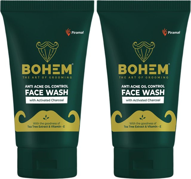 BOHEM Gesichtswaschgel Anti-Akne, 2 x 100 ml, Herren, Teebaumextrakt, Vitamin E - Bild 1