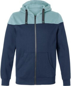 Kübler Kapuzen-Sweatjacke in Dunkelblau/Eisblau, Größe XXL - Bild 1