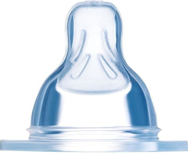 MAM Silikonsauger Orthodontic Flow 2 Medium in Transparent, 2er-Pack - Bild 1