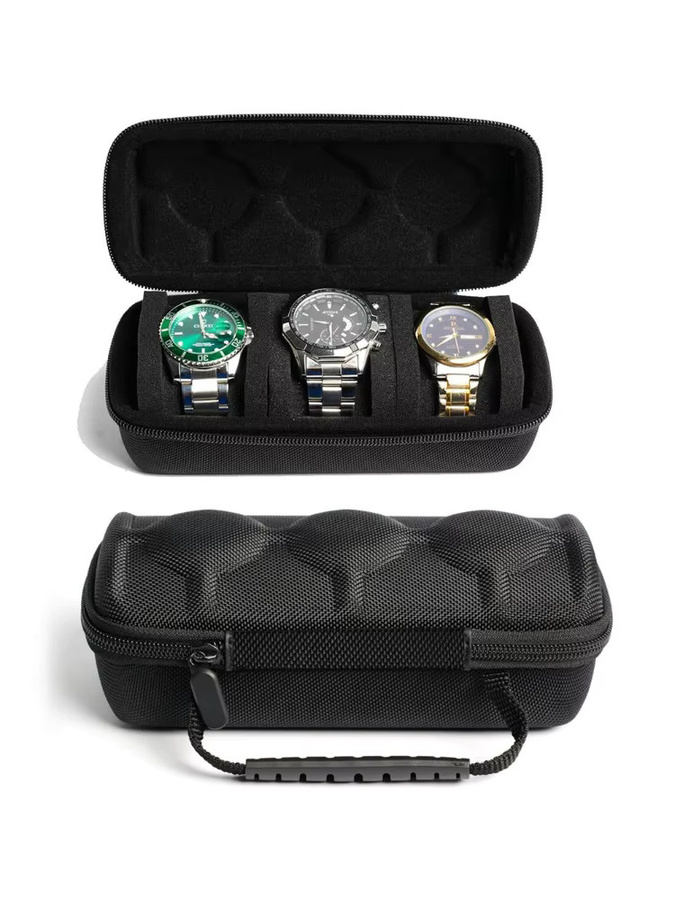 TINUORA Uhr Aufbewahrungsbox, 3 Slots, EVA, Unisex - Bild 5